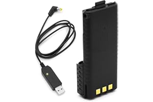 NEWASHAN 3800mAh 7,4V Batterie de Rechange Compatible avec Baofeng Radio UV-5R UV-5R+ RD-5R DM-5R BF-F8HP Talkie Walkie Li-ION Akku Pile Grande Capacité + Chargeur USB BL-5