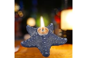 LARBER Candelieri Stella Marina Porta Candele Lumini PortaCandele Votivo Arredamento Spiaggia Portacandele da Tavolo per Centrotavola di Nozze Feste di Compleanno Decorazione per la Casa (Blu Reale)