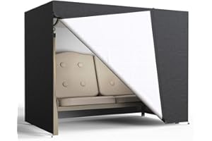 Beenle-Icey 2 Seater Garden Swing Cover - Waterproof Hammock Protector, Windproof, Anti-UV, Dustproof, Heavy Duty Canopy Chair Cover for Garden Furniture, 160 * 125 * 170cm