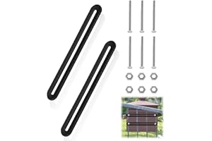 SLAKOZYT 2 Pezzi Di Fissaggio Per Cassetta Delle Lettere, Connettori Piatti Regolabili Per Recinzioni, Cassetta Delle Lettere, Connettore Piatto in Acciaio Inox, Foro Lungo Per Il Fissaggio Di Cassetta