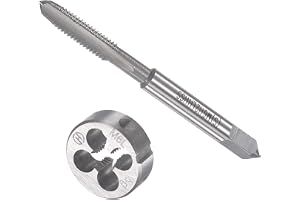 QUARKZMAN M6 x 1 mm Metrisk vänster hand gänga gänga avtappning och rund matris set x 1 Set med hög hastighet stål för bearbetning Hårdvara Verktyg