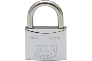 IFAM Candado Serie Inox, Arco Normal, 30mm, Alta Resistencia a la Oxidación, Ambientes Húmedos, Alto Nivel de Seguridad, Resistente y Cromado