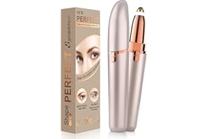 CELAKEETY Eyebrow Trimmer for Women Rechargeable: Women Eyebrow Hair Remover with LED Light, Painless Protable Epilator Pen,Lady Shaper Electric Razor