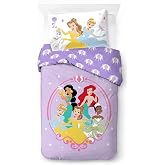 Jay Franco Disney Princess Gold Heart 100% Cotton Children's Bedding Set 135 x 200 cm Single Bed Size &ndash; Duvet Cover + Pillowc