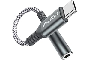 MCSPER Adapter USB C auf Klinke,USB C Kopfhörer Adapter 3.5 mm Type C auf AUX,kompatibel mit iPhone 15/Samsung Galaxy S24 Huawei P50/Mate Pixel,iPad
