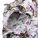TiaoBug Baby Girls Floral Cherry Ruffles Romper Bodysuit Summer Dress with Headband White Rose 12 Months