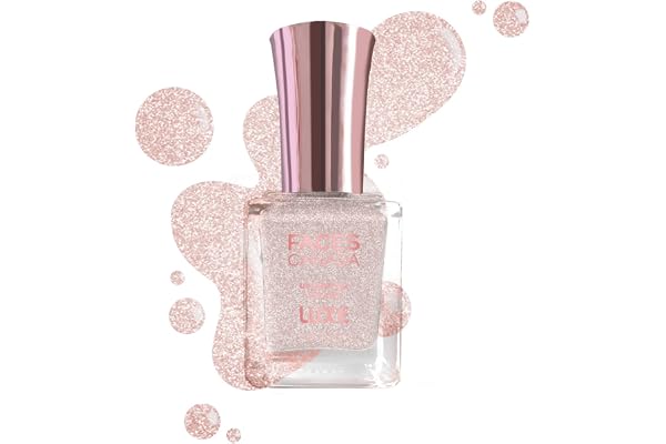 FACESCANADA Ultime Pro Splash Luxe Nail Enamel - Rose Gold (L19), 12ml Glossy Finish Quick Drying Long Lasting High Shine Chip Defiant Even-Finish Vegan Non-Toxic Ethanol-Free
