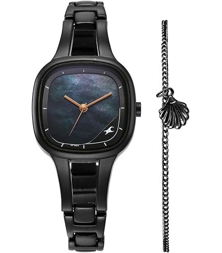 Buy Fastrack Pulse Quartz Analog Mother of Pearl Dial Black Metal