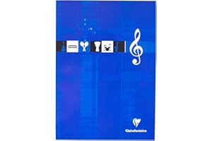 PRODBUY LIMITED A4 Music Sheet Notebook 12 Stave 100 Page Paper Blank Notation Pad Song Book (Blue)