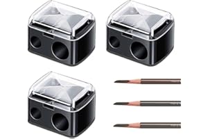 QXINQ 3 Pcs Lip and Eye Liner Pencil Sharpener, Make up Eyebrow Pencil for Large and Small Lip, Eye and Brow Pencils, Eyeliner