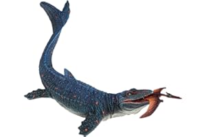FLORMOON Mosasaurus zabawki dinozaura jurajskiego, realistyczne, solidne figurki dinozaurów, projekt naukowy, ozdoba na tort, wczesna edukacja, zabawki urodzinowe dla chłopców i dziewcząt