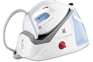 DI4 Centro de Planchado Jet Pressing Healthy 8B, 2600W, Golpe de Vapor 700gr, Vapor Continuo 150gr/min, Elimina 99,99% de Virus y Bacterias, Tecnología SmartCare, Suela 4D PROslide, Blanco