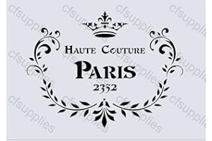 CFSUPPLIES Schablone, A5, Shabby Chic, französisch, Möbel, Stoff, Glas, wiederverwendbar, Mylar, 78 Stück