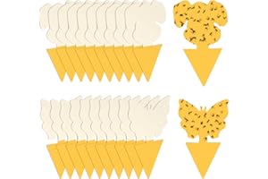 ROUCLO Trampa para Moscas 22 Piezas Atrapa Moscas, Trampas Adhesivas para Moscas Amarillas Atrapa Mosquitos para Plantas de Interior y Exterior Control de Plagas