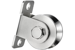 KCNOFNC Polea con 2 rodamientos de bolas, tipo V para cuerdas de 12 mm, cable de acero, capacidad de carga de 500 kg, 1 pieza