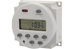 HILITAND Cyfrowy wyłącznik czasowy 1S ~ 168 h 5 VA, mały włącznik czasowy, 7 dni, programowalny do sterowania elektronicznego (220 V AC)