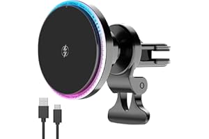 GiReich Kabelloses Magnet Auto Handyhalter Kompatibel Ladegerät Autohalterung, 15W Wireless Car Charger KfZ Ladestation Handyhalterung für iPhone14/ 13/12/ Pro/Pro Max/Mini