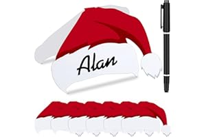 PATELAI 25 Pcs Christmas Name Place Cards Table Name Cards Christmas Table Decoration Xmas Seat Cards Decorative Placement Tags Blank Guest Settings Lunch Dinner Set up with Pen for Holiday Dining Party