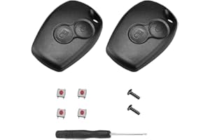 ShnminEU Guscio Chiave 2 Pezzi 2 Tasti – Compatibile con Clio, Twingo, Kangoo, Mégane, Laguna, Trafic, Master; Dacia Duster, Sandero, Logan – Alloggiamento lama 8,2 × 2,7 mm