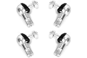 Ruimou 4pcs Rod End Ball Bearing Stud With Dust Plug (M8 x 1.25,Left+Right Rotation) Angle Linkage Ball Joint Replacement for Car (M8,2pcs-LH,2pcs-RH)