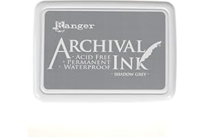 Ranger AIP52517 Archival Ink Pad Shadow Grey, 6.9 x 9.8 x 1.8 cm