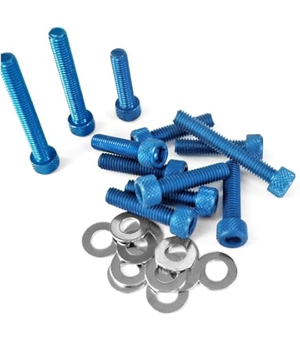 Vis De Carter Alu Pour MBK 50 Booster/Yamaha 50 BWS - Kit De 12, Rouge, 6x25-40-45 Mm