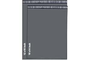 JeeJaan® 50 Pcs Mixed Grey Postage Bags 10 x 14 & 12 x 16-2 Sizes 25 from Each Poly Postal Self Seal Bags Envelope Postal Courier Shipping Mailers Ideal for Shipping Purpose Mixed Grey Mailing Bags
