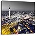 Produktbild Berlin City Panorama B&W Detail, Format: 60x60 auf Leinwand, XXL riesige Bilder fertig gerahmt mit Keilrahmen, Kunstdruck auf Wandbild mit Rahmen, günstiger als Gemälde oder Ölbild, kein Poster oder Plakat