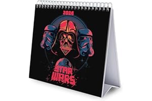 Grupo Erik: Calendario Star Wars 2024 da Tavolo - Calendario Scrivania 2024, 12 mesi + Planner annuale 2025, 18x20 cm FSC®, calendario da tavolo 2024, calendario ufficio 2024, star wars gadget