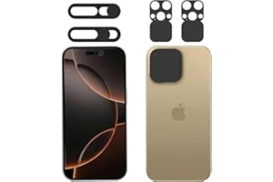EYSOFT Lot de 2 coques de confidentialité compatibles avec iPhone 16 Pro/iPhone 16 Pro Max avec coque d'appareil photo avant, protège la vie privée et la sécurité, mais n'affecte pas la reconnaissance