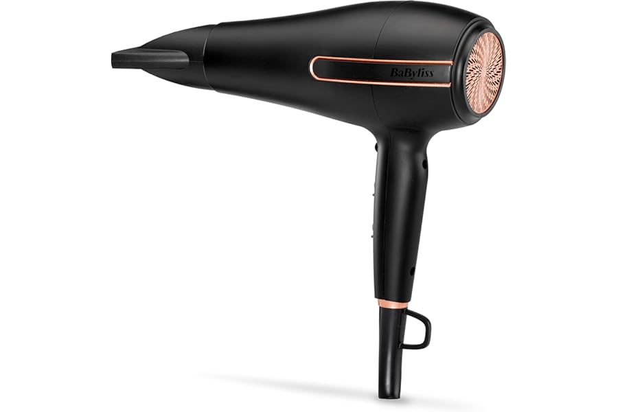 BaByliss Super Power Hair Dryer - Ultra-Fast 2400W Air Flow, Ionic Frizz-Control, Salon-Grade AC Motor, 3 Heat & 2 Speed Settings, Black, 5240U
