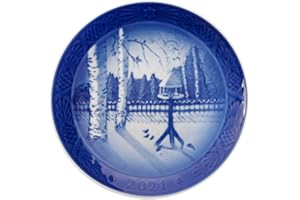 Royal Copenhagen Piatto natalizio 2021 - Inverno in giardino 18 cm, 1057622