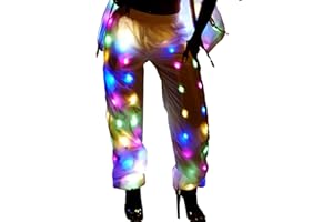 aifuu Mens Womens LED Flash Light Rave Jacket Pants Baseball Hoodies Sport Outwear Party Costume Xmas Fancy Dress