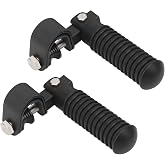 Tbest Pair of Motorcycle Foot Rest with Clamp for 1 Inch Engine Shock Bar (Black)