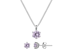 murtoo Necklaces for Women Birthstone Necklace and Earrings Sets Jewellery Sets with Gift Box,Christmas birthday anniversary jewellery gifts for women,Valentine gifts for her