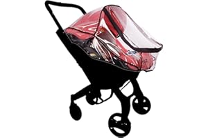 MYSTIQUT Baby Car Seat Stroller Rain Cover Baby Carrier Cover Rain Shield Car Seat Accessory Infant Pushchair Buggy Ventilated Rain Weather Shield with Easy Access Zipper Car Seat Weather Shield