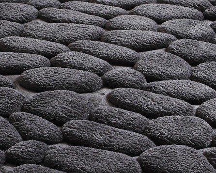 Badematte Badeteppich „Stone“ 50 x 80 anthrazit grau Badvorleger WC Vorleger ausgefallen modern steinoptik - 3