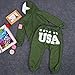 WANGSAURA Little Boys' Pullover Hoodie Pant Set With Pocket Star "USA Army"Print