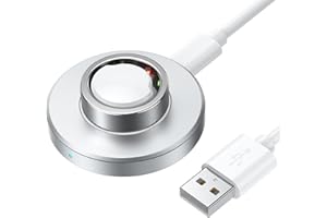 K KORKUAN Compatible with Oura Ring Gen 3 Charger - Size 9, Fast and Safe Charging Dock with USB-C Cable, Aluminum Alloy Material, Silicone Anti-Slip Base Design, Essential for Oura Ring Gen 3 Users (Silver)