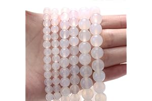 ONLY FAITH 125 Stück natürliche Selenit weiße Quarz Nachahmung Stein Perlen für Armbänder Schmuck Modeschmuck mit Loch, Steine Halskette (6mm weißer Quarz)