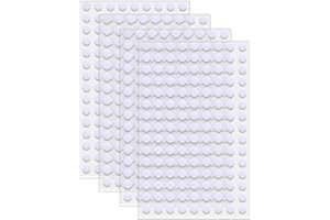 zoerbufan Velcro Dots Self-Adhesive 10 mm, Velcro Adhesive Dots, 270 Pairs, Self-Adhesive Velcro for Crafts on Paper, Plastic, Glass, Leather, Metal (White)