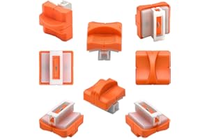 Meafeng 8 Piezas Cuchillas de Repuesto para Cortador de Papel con Diseño de Seguridad Automático para Recortador de Papel A4 A5, Naranja