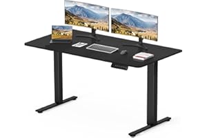 SANODESK FQ2 Bureau Assis Debout Électrique 120 x 60cm avec Plateau Complet, Bureau Debout Réglable en Hauteur Panneau Clavier Contrôle à Fonctions Mémoires, Noir