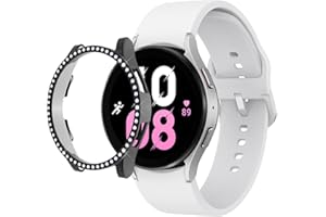 AIREWIKI Diamanten Hülle Kompatible mit Samsung Galaxy Watch 4/5 40mm/44mm, Watch 4 Classic 42mm/46mm, Watch 5 Pro Hülle Glitzer 360 Anti Kratz