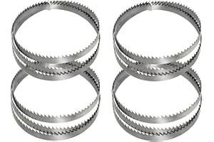 SANKUAI Juego de 4pcs, Hojas De Sierra De Cinta 1140x13x0,65 de Metal 10/14 Dientes, Bimetálico M42