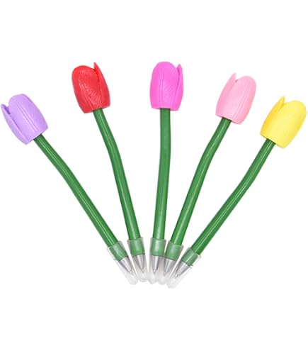 Penne Ufficio Scuola Colorate Fai Da Te 12 Penne A Sfera Creative A Forma Di Fiori Artificiali - Inchiostro Gel Nero 0.5mm, Decorazione Per Scrivania, Regalo Per Ragazze E Donne Penna A