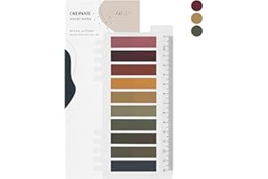 ‎ORDINATE Ordinate 200 Stück Haftstreifen, Transparente Haftnotizen, sticky notes, Index Tabs klebezettel, Beschreibbare Haftmarker pastell, stationary supplies, Haftnotizen tabs(A-200 Stück Mystic Autumn)