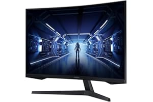 Samsung Odyssey G5 - G55T 27'' 144Hz, C27G55TQ, Ecran PC Gaming Incurvé 1000R, Dalle VA 27", Résolution WQHD (2560 x 1440), 144 Hz, 1ms, AMD FreeSync, HDR10, Noir