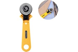 TMRBBESTY Stoffschneider,Rollschneider,Edelstahl Stoffschneider,Stoffschneider,Zum präzisen Schneiden Geeignet zum Quilten und Schneiden von Stoffen Papier Leder (Klingendurchmesser 45 mm)