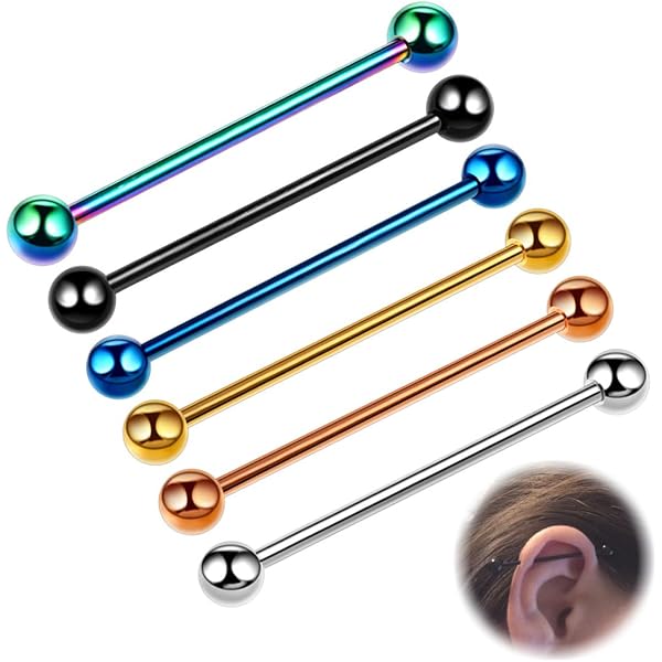 Industriële Barbell Piercing Slang 38mm - Chirurgisch Staal Dames & Heren